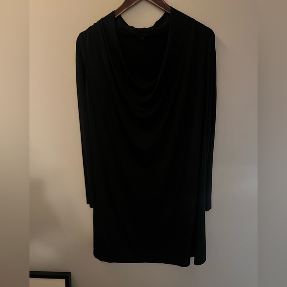 NWOT AllSaints Black Cowl Neck, Long Sleeve, Super Soft, Knee Length, Black, XS - Picture 3 of 8
